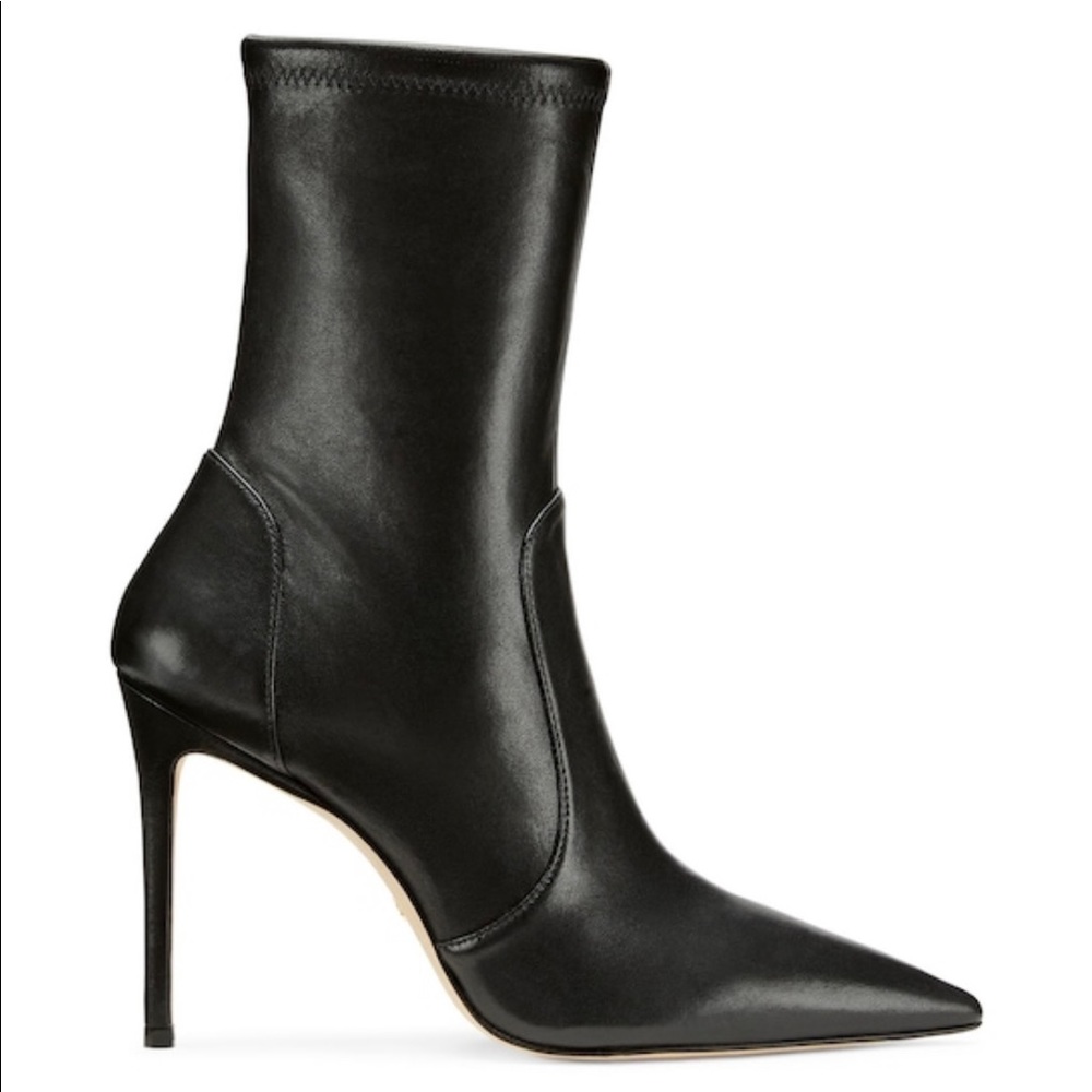 Stuart Weitzman - Stuart 100 Stretch Leather Bootie - size 13